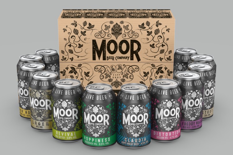 Selection of canned live beers by Moor Beer Co